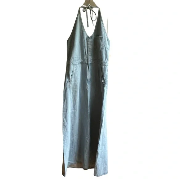 Universal Thread | Dresses | Universal Thread Blue Denim Halter Maxi  Sundress Size 2 Nwt Boho Festival | Poshmark